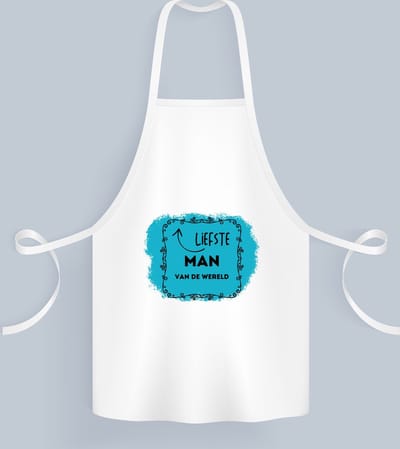 Akyol - liefste man van de wereld Keukenschort - Vriend/vriendin - de liefste man - valentijnsdag - verjaardag - cadeautje voor vriendje - kado - geschenk - 82 bij 71 cm