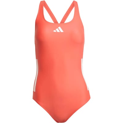 Dames 1 delige badpak met open rug adidas 3-Stripes