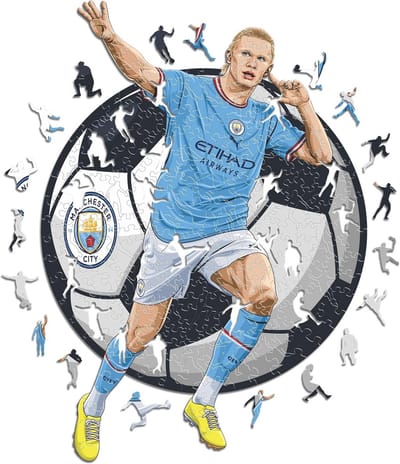 Erling Haaland Puzzel Nederlands, 270 Stukjes Houten Puzzel Maat M
