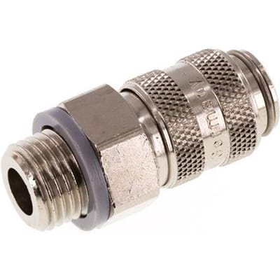 Vernikkeld Messing DN 5 Luchtkoppeling Snelkoppeling G 1/4 inch Buitendraad