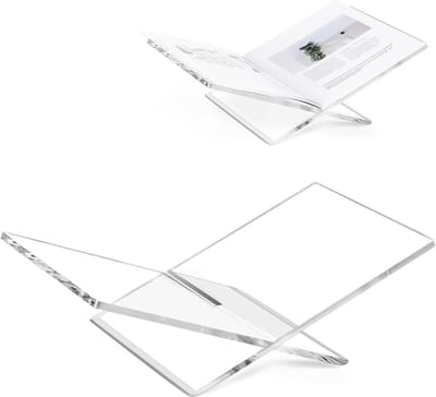 AHD® Boekenstandaard - Boekenhouder - Boekhouder - Boekstandaard - Transparant - 25cm x 40cm x 11cm