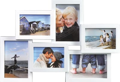 Fotolijst - Henzo - Holiday Gallery - Collagelijst voor 6 foto's - Fotomaat 10x15 cm - Wit
