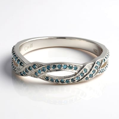 Cavill - Zilveren ring met 64 fancy diamanten (0,2 ct) - 925 sterling zilver platina geplateerd - Elegante, moderne ring dames - Luxe sieraden