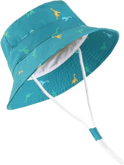 Meisjes Zonnehoed - Baby Zomerhoed - Bescherming tegen Zon - UV Bescherming SPF 50+ - Verstelbaar - Dinosaurus Print
