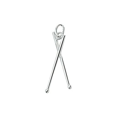 Zilveren Hanger drumstokken 1003229