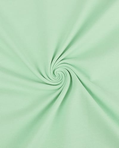 Tricot Stof Uni Licht Mint Groen – 95% Katoen & 5% Elasthaan – Stretch Jersey 150 cm – Oeko-Tex – 220 gr/m² – Voor Zomerkleding