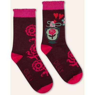 Oilily Asockies Sokken- maat35-38 Hot Chocolate
