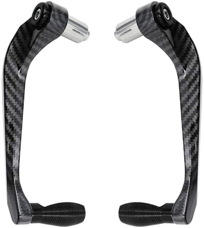 Allecto - Motorfiets Handvatbescherming - Brake Lever - Bescherming tegen schade - Zwart - Clutch Lever - Handbescherming voor motorrijders - Gesch...