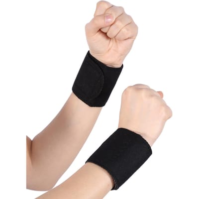 1 Paar Polsbrace Comfortabele Sport Polssteun Zelfklevende Pad voor Dansen Volleybal Yoga beige