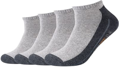camano unisex sokken, 4-pack, Pro Tex-functie, vochtregulering, gewatteerde zool, drukverlichting, ondersteuning van de voetboog, zachte teennaad, comfortabel, dagelijks gebruik, sport, vrije tijd, optimaal comfort.