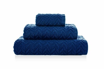 Sorema - Handdoek - Chevron - Denim- 50x100cm