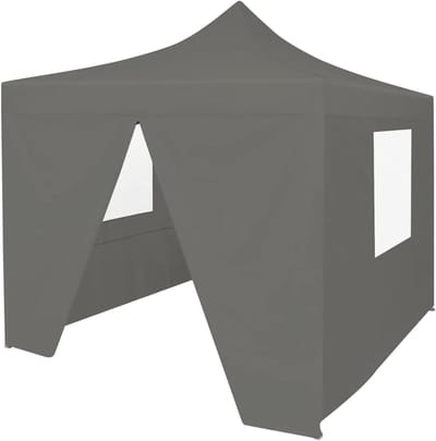 Opvouwbare Partytent - Pop-up Tent Luifel - Buitenfeesten Organiseren - Waterdicht UV-bestendig - 3 x 3 m - Antraciet