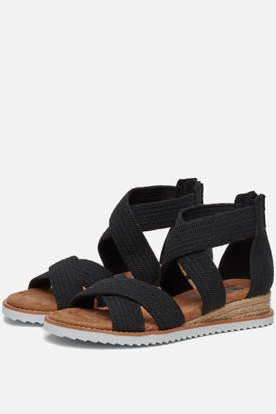 Skechers Desert Kiss - Desert Nights, Zwarte sandalen voor dames 41 zwart
