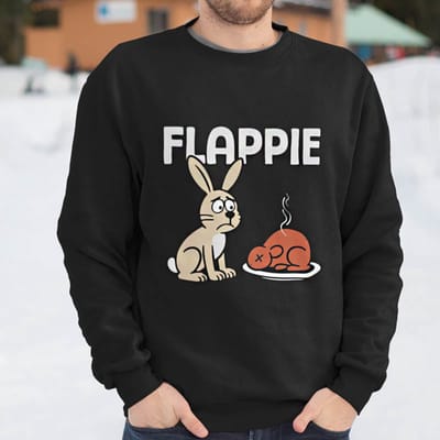 Foute Kerst Trui Zwart Flappie XS