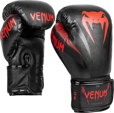 Venum Impact Muay Thai Bokshandschoenen Zwart Rood 10 OZ
