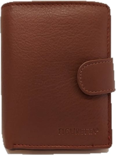 Figuretta Portemonnee Met Cardprotector Bruin Leer
