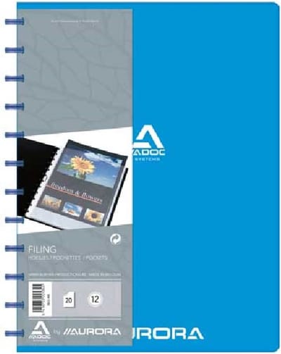 Adoc Bind-Ex Showmap A4 20 hoezen Blauw doos van 10