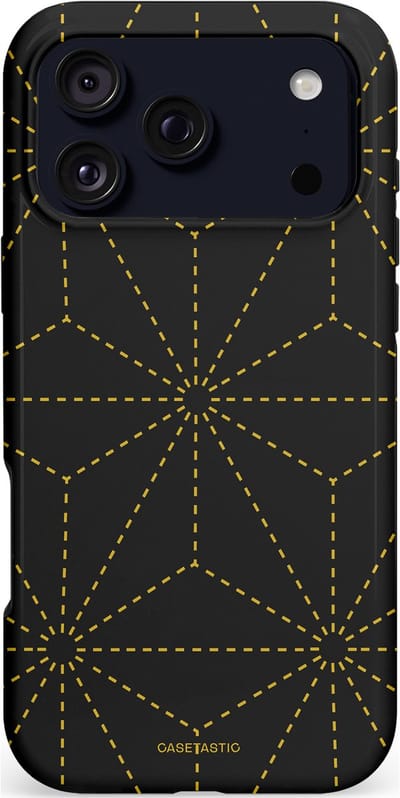 Casetastic hoesje geschikt voor Apple iPhone 17 Pro Max - MagSafe - Dubbellaagse bescherming - Vouwlijn - Fashion Case - Zwart