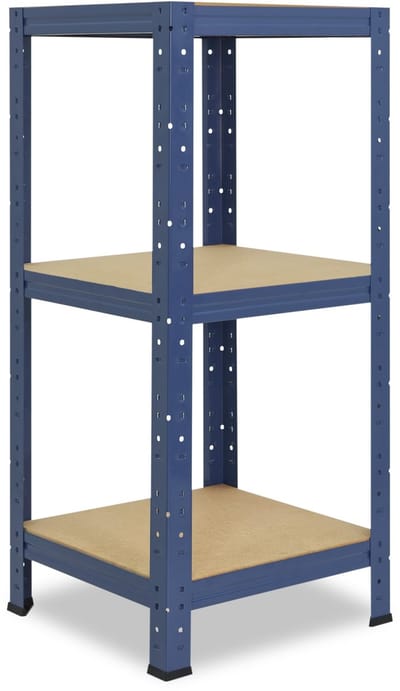 Shelfplaza HOME metalen stellingkast - 90x30x30 cm - blauw - 3 planken