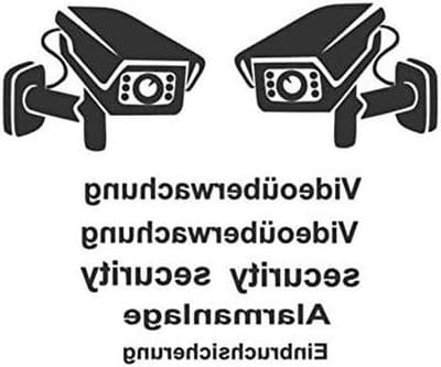 Alarminstallatie Sticker - Waarschuwingssticker Beveiliging - Huis Beveiligen - Zelfklevend Weerbestendig - Zie Afbeelding - Zilver