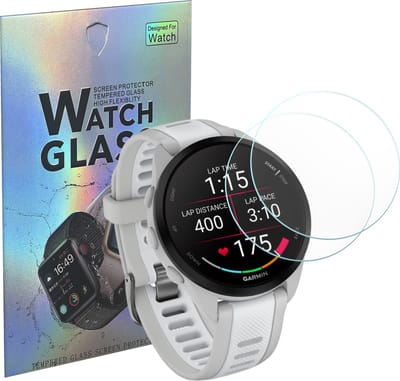 Screenprotector voor Garmin Forerunner 165 / Forerunner 165 Music - 2 stuks Beschermglas Smartwatch van glas Transparante glazen schermbeschermfolie
