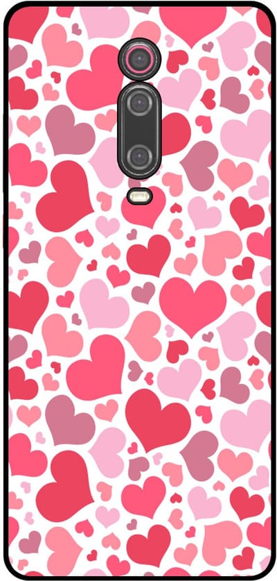 Smartphonica Telefoonhoesje Geschikt voor Xiaomi Mi 9T met Hartjes Print - Hearts Design TPU Backcover Case - Kinder Hoesje met Hartjes Design geschikt voor Xiaomi Mi 9T