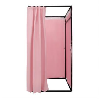 Pashokje – Voor Kledingwinkels & Malls – Vrijstaand Kleedhokje / Dressing Room – 100×100×200 cm – Roze