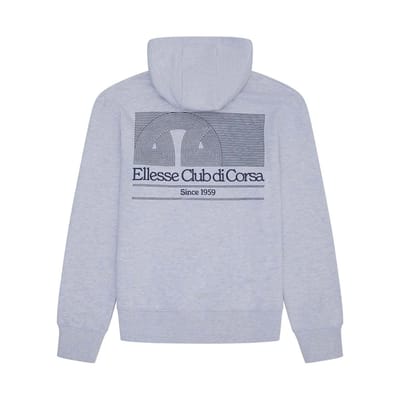 Ellesse Heren Club Di Corsa Hoodie (Lichtgrijs)