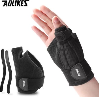 Duimbrace Rechts - flexibele spalk stabilisator met tegenkracht ondersteuning - voor elk duimformaat - LET OP: valt groot - Maat L of XL - Grote handen formaat