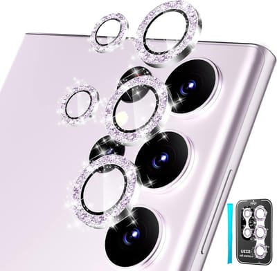 Camera Lens Bescherming voor Samsung Galaxy S23 Ultra 5G - 5 Stuks, HD Ultra Dun, Tempered Glass met 9H Hardheid en Glanzend Lavendel Design