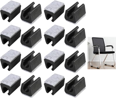 16 Stuks Stoelpootbeschermers voor Vrijstaande en Schommelstoelen, Hoogwaardige Set ter Vermijding van Krassen en Geluid op Parket, Laminaat, Tegels en Tapijt