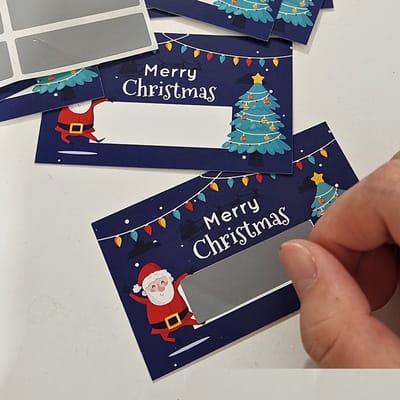 VANDAAG VERZONDEN - Kerst Kraskaarten - 10 Stuks - Naamkaartjes - Naambordjes - Kerstdiner - Tafeldecoratie - Cadeauverpakking Kerst - Tafeldecoratie - Kaarten Kaartjes Kerstkaarten
