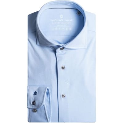 Thomas Maine Overhemd Roma Modern Kent Luxury Comfort Licht Blauw / male