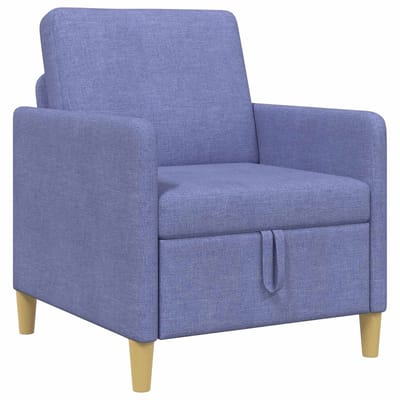 vidaXL - Sofa - met - Opbergruimte - Jeans - Blauw - 72 - x - 78 - x - 87 - cm - Polyester