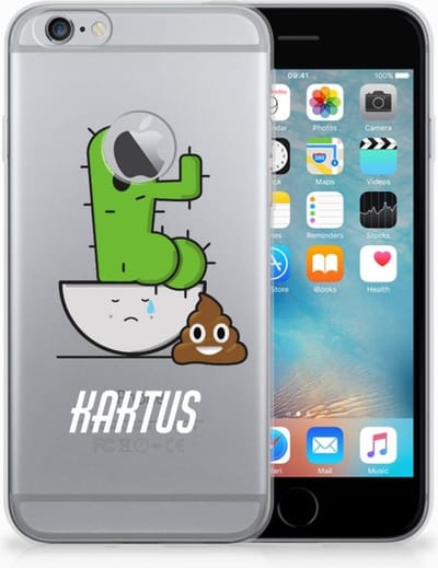 Apple iPhone 6 Plus | 6s Plus Telefoonhoesje met Naam Cactus Poo