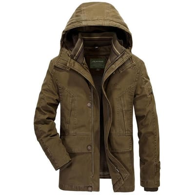 Winter Tweedeelig Afneembaar Lamswollen Voering Mannen Verdikt Middel- en Lang Katoenen Kleding 5XL