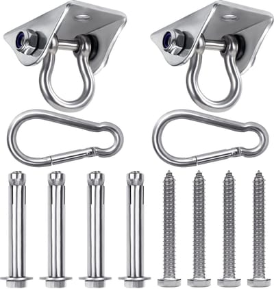 Unyqoos ® Zware Roestvrijstalen Plafond- en Wandhaken voor Veilig Ophangen van Zware Objecten, 450 kg Capaciteit