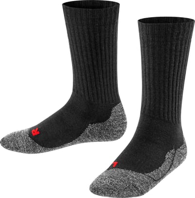 FALKE Active Warm dik ademend wol functioneel materiaal sokken kinderen zwart - maat 23-26