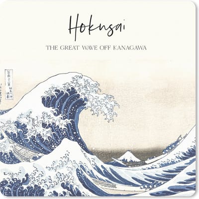 Muismat 20x20 cm - Mousepad The great wave off kanagawa - Kunst - Hokusai - Muismatten