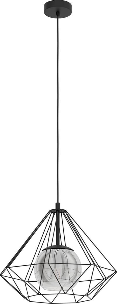 EGLO Vernham - Hanglamp - E27 - Ø 44,5 cm - Zwart