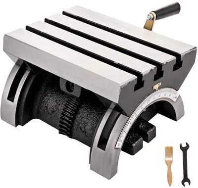 Kantelbare Freestafel – Freesmachine Tafel – Verstelbare Freestafel – Freestafel Gietijzer – Kanteltafel – 25x18 cm Werkblad – 0-40° Verstelbare Hoek – 3 T-Slots