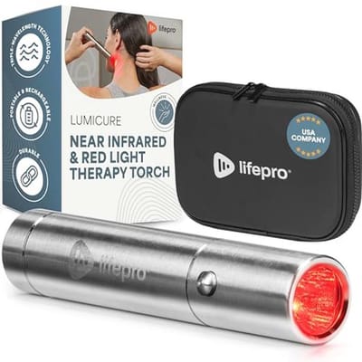Draagbaar apparaat voor rood lichttherapie en verlichting van pijn in spieren en gewrichten