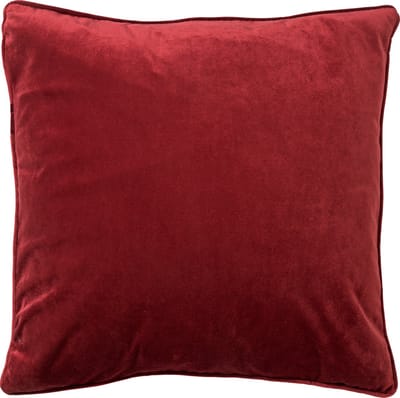 Dutch Decor FINN - Sierkussen 60x60 cm - velvet - effen kleur - Merlot - rood - Inclusief binnenkussen - Luxe kussens voor woonkamer & bank
