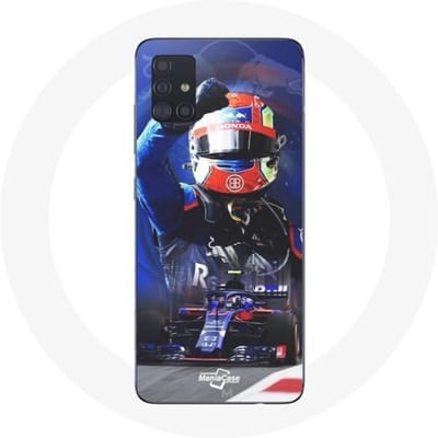 Samsung Galaxy A51 Hoesje Formule 1 Pierre Gasly F1 Racing Driver Rood Blauw