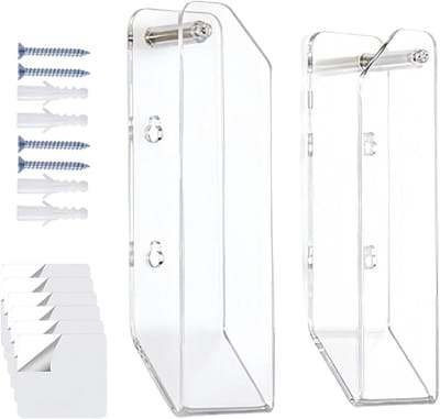 Laptop Stand Onder Bureau - Houders Muurbeugel - Werkruimte Optimaliseren - Transparant Acryl - 19.5 cm - Transparant
