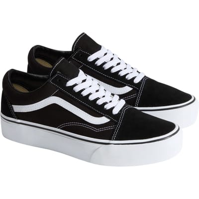 Vans - Old Skool Platform - Dames Platform Sneaker - 34,5 - Zwart