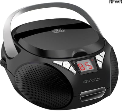 RFWR® Draadloze stereo-CD-box met AM/FM-radio en Bluetooth - Draagbare CD-speler met programmeerbare functies