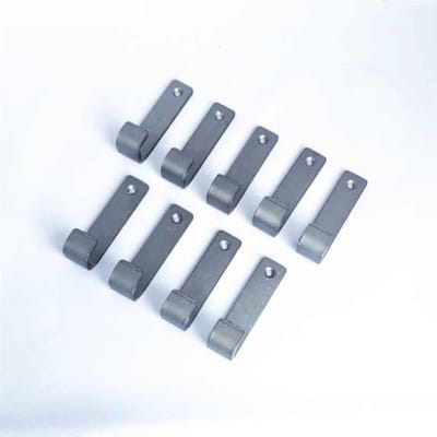 GoudmetHout Industriële Haken - Handoekhaakje - Kapstokhaakje - Mat Blank - 9 stuks