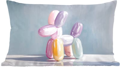 Sierkussens - Kussentjes Woonkamer - 60x40 cm - Dier - Ballon - Pasteltinten - Glanzend