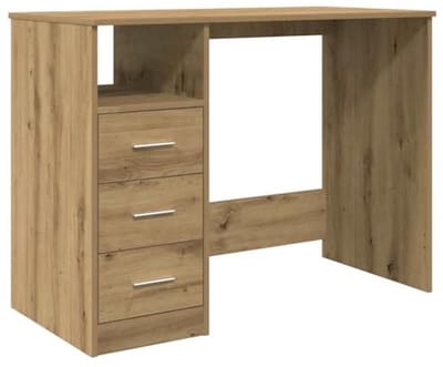 Bureau 102x76x50 cm handgemaakt in eiken kleur, perfect voor studie of werk